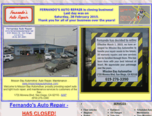 Tablet Screenshot of fernandosautorepair.sdcausa.com